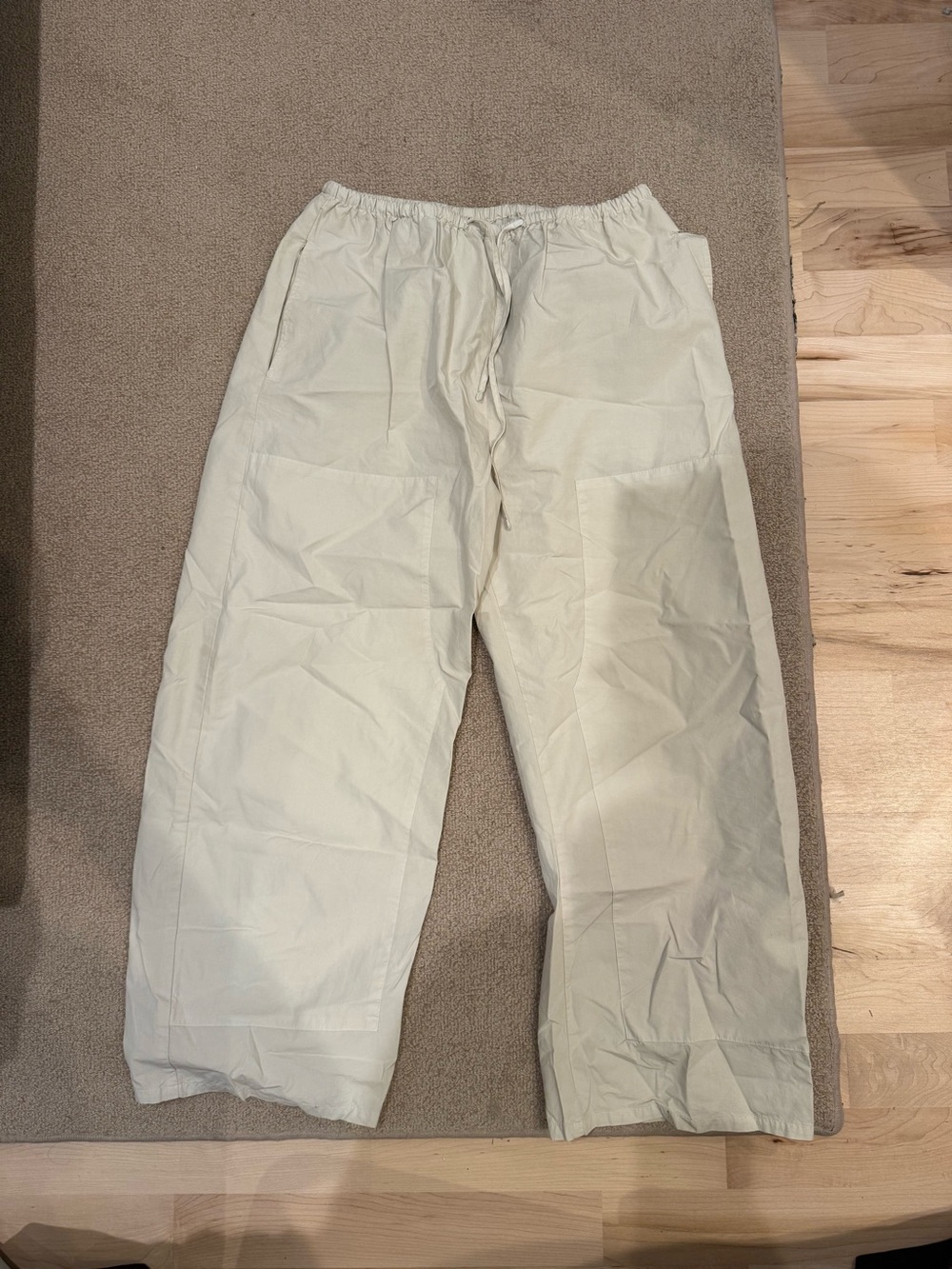 LESET women’s Kyoto carpenter pants Cream